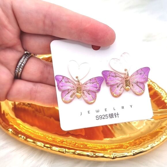 925 posts BUTTERFLY dangle earrings - Picture 13 of 13